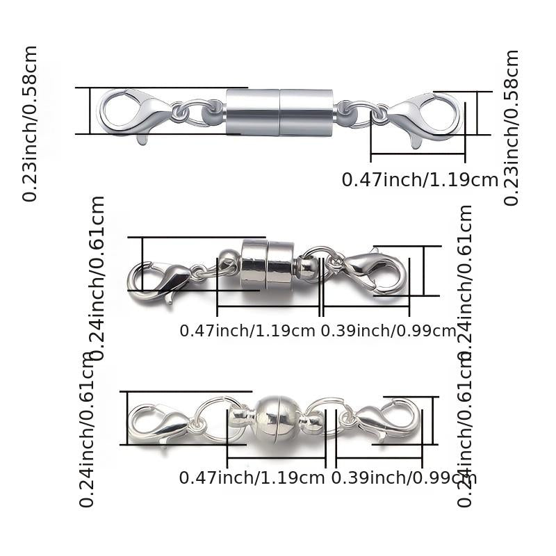 5-Pack Magnetic Clasp & Lobster Connectors - Perfect for Necklace & Bracelet DIY Jewelry!