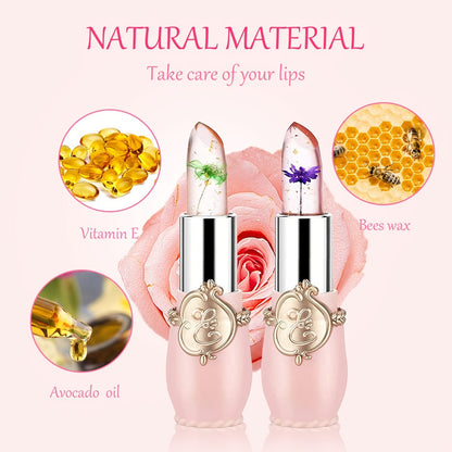 6 pcs Moisturizing Temperature Changing Lipstick - Long Lasting Nourishing Lip Balm with Peach Flavor