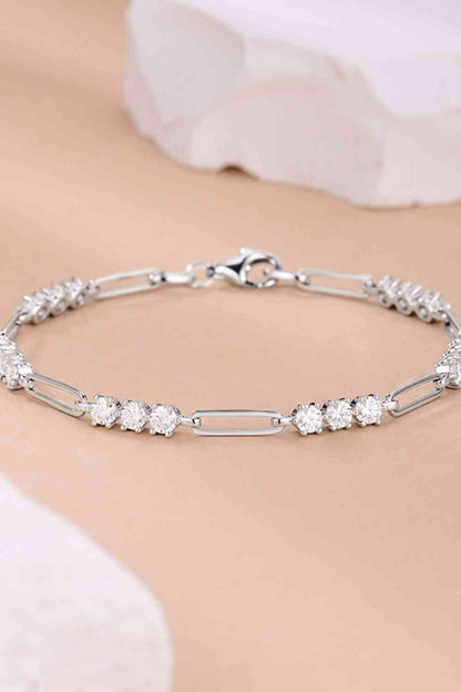 Bracelet en argent sterling 925 moissanite 1,8 carat