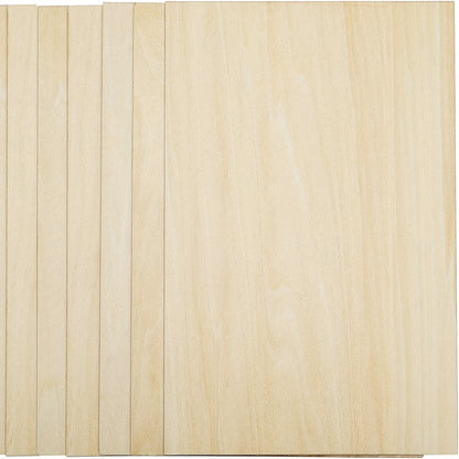 8pcs Unfinished Wood Sheets - Perfect for DIY Crafts, School Projects, House Aircraft Ship Boat Ornaments - 30x20x0.2cm