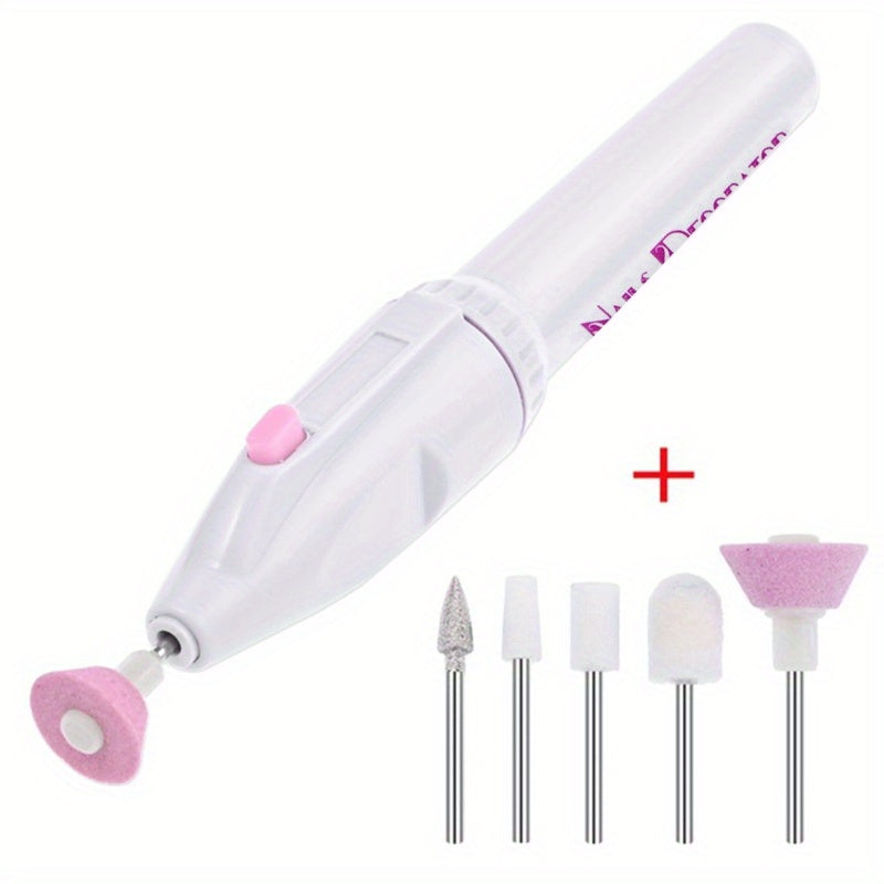 5-in-1 Electric Nail File Set for Professional Manicure and Pedicure Grooming