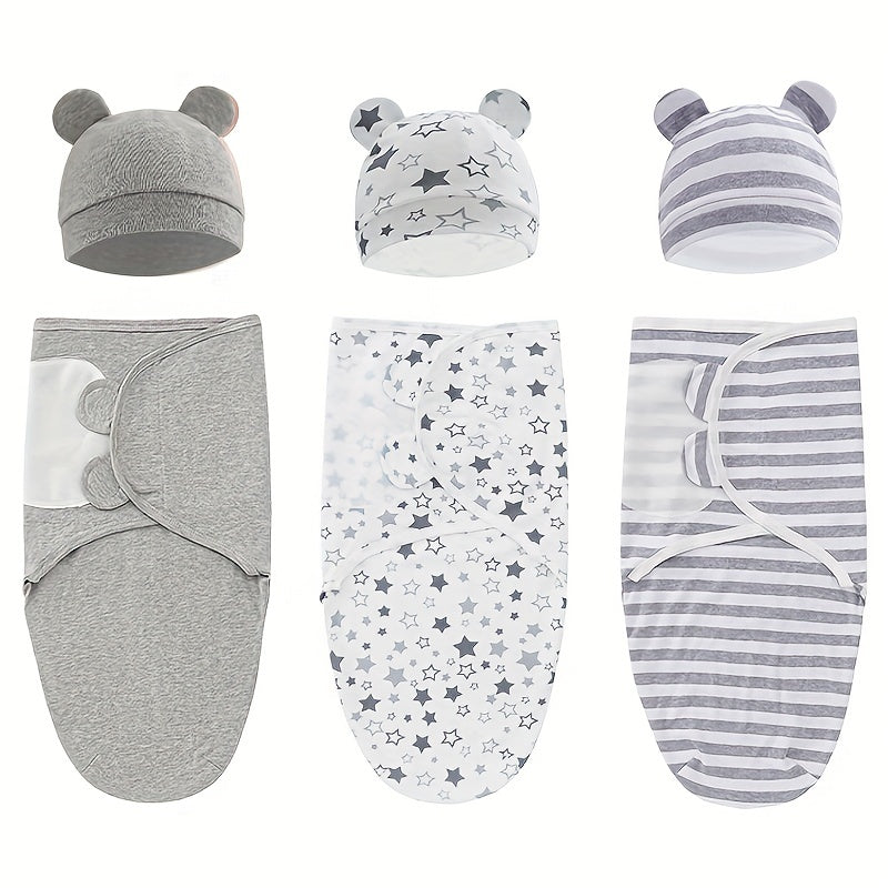 1 Set of Easy-to-Wrap Swaddling Blankets for Newborns - 0-6 Months - Perfect for Boys & Girls!