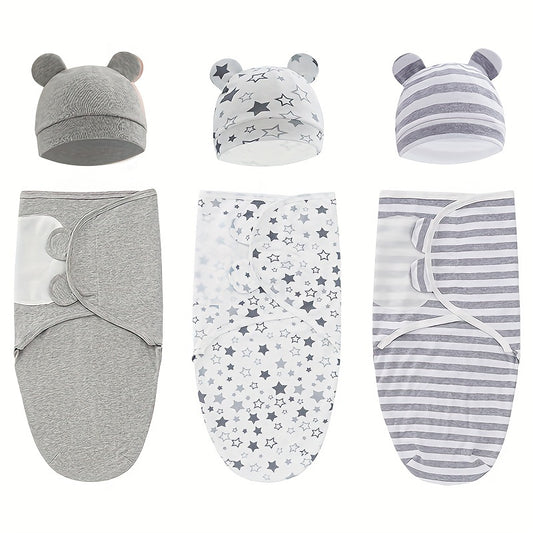 1 Set of Easy-to-Wrap Swaddling Blankets for Newborns - 0-6 Months - Perfect for Boys & Girls!