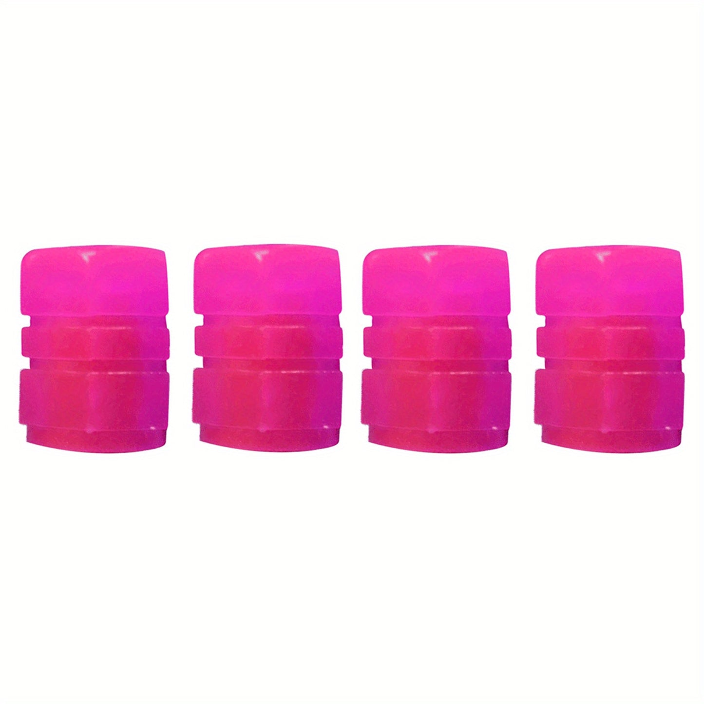 Upgrade Your Vehicle with These 4pcs Colorful Glowing Tire Valve Caps!