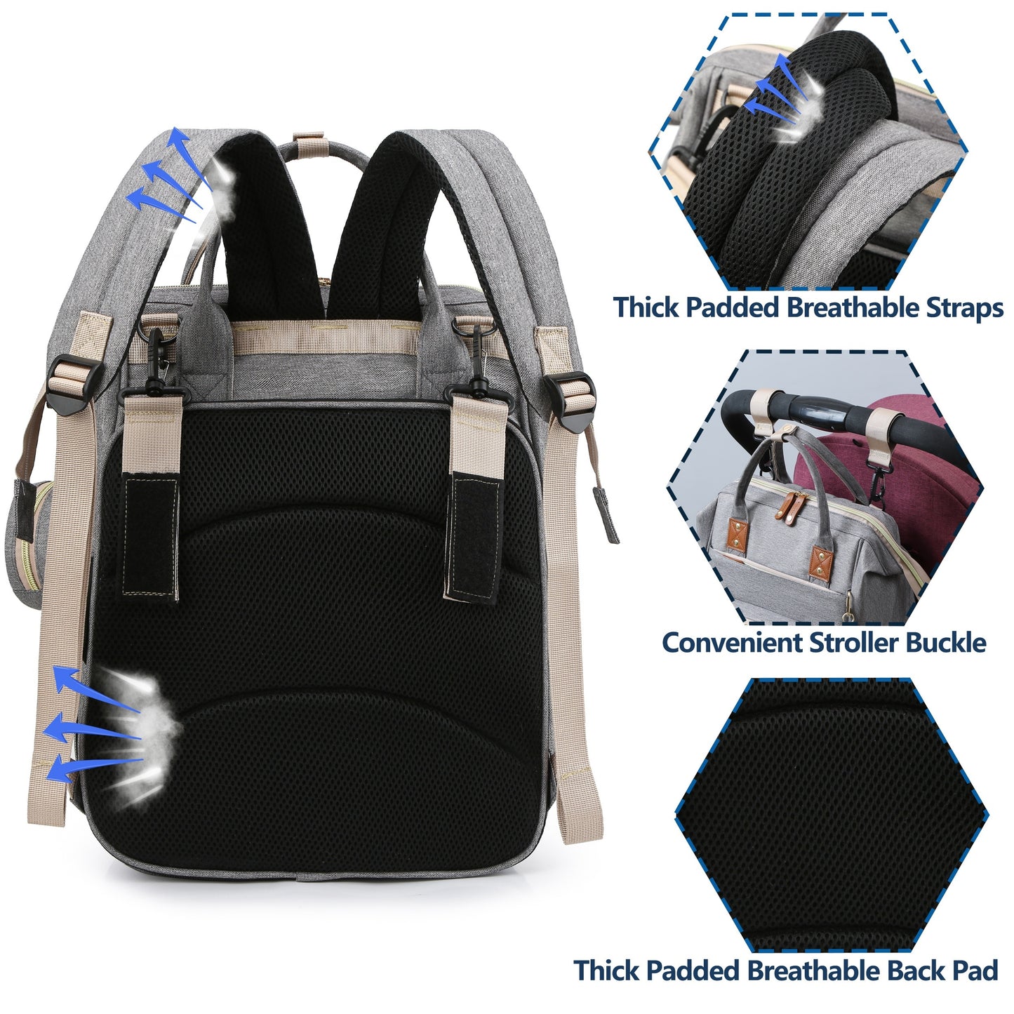 Le sac pour bébé parfait : imperméable, multifonctionnel et doté d'une station à langer - Le cadeau essentiel ultime pour le nouveau-né ! 