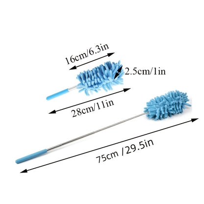 1Pc Microfiber Duster Brush: Extendable Hand Dust Cleaner for Home, Car, Furniture & Air-condition Cleaning!