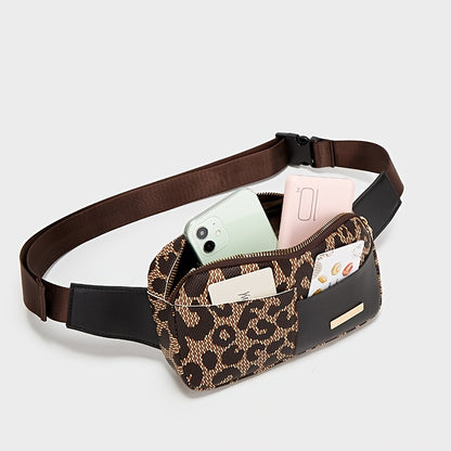 Stylish Leopard Pattern Chest Bag - Perfect for Outdoor Sports & Phone Carrying!