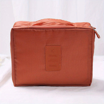 1pc Portable Zipper Toiletry Bag, Multifunctional Travel Storage Bag, Cosmetics Bag