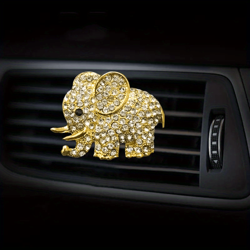 1pc Adorable Elephant Car Air Vent Perfume Clip - Cartoon Tuyere Fragrance Car Accessories