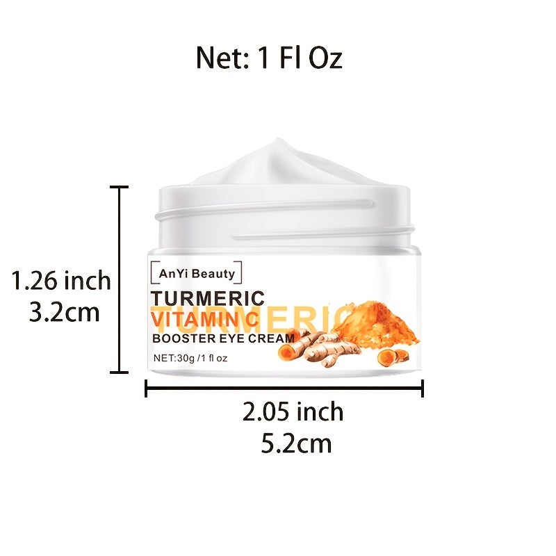 Turmeric Vitamin C Eye Cream - Moisturize, Reduce Aging, Smooth Wrinkles, Firm Skin, Reduce Dark Circles & Eye Bags