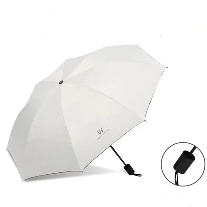 Parapluie en vinyle à 8 os, parapluie pliant manuel pour protection solaire, déplié sous le parapluie 38,1 pouces, parapluie de protection solaire avec revêtement pour femmes et hommes, 