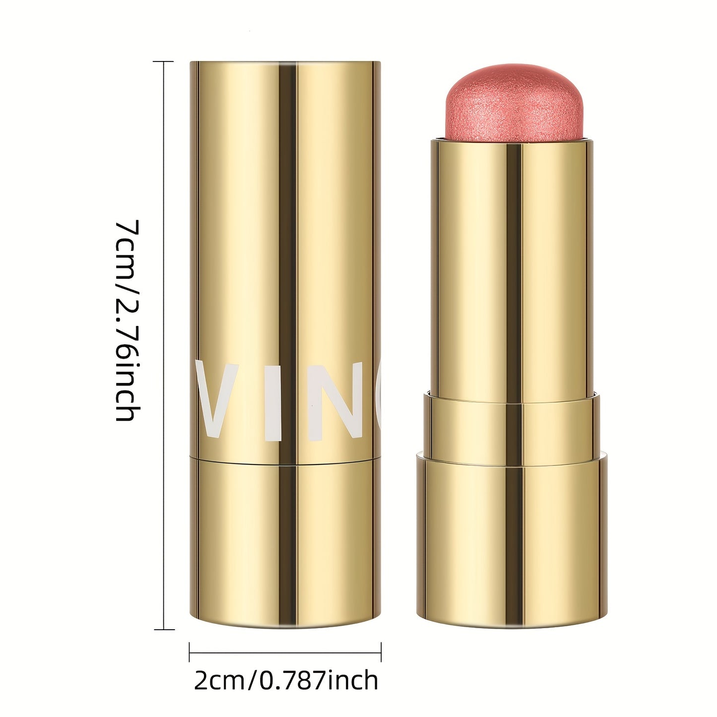 Bâton de Blush multifonctionnel à reflets 7 couleurs, bâton de maquillage contour et éclaircissant pour joues Rouge, crème de Base, cosmétiques 