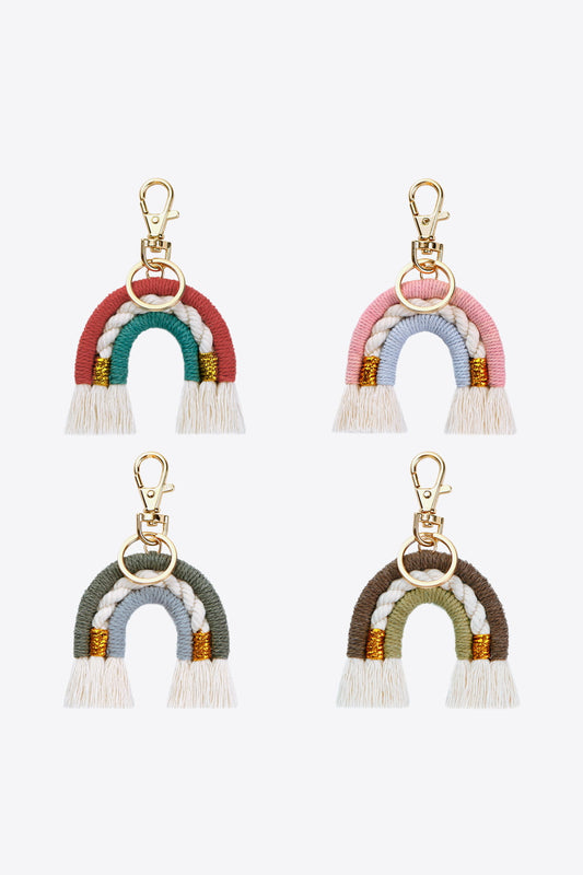 Random 4-Pack Rainbow Tassel Key Chain