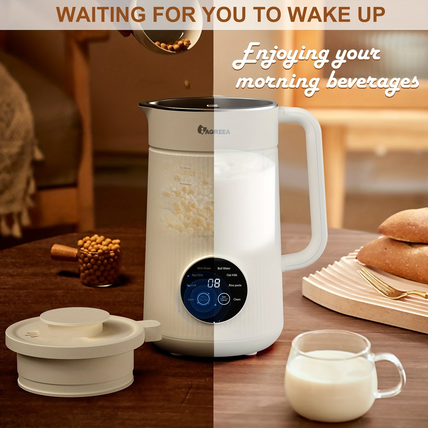 34oz/1000ml Heavy-Duty Blender - Make Delicious Soy Milk, Nut Milk, Coffee Juice & More!