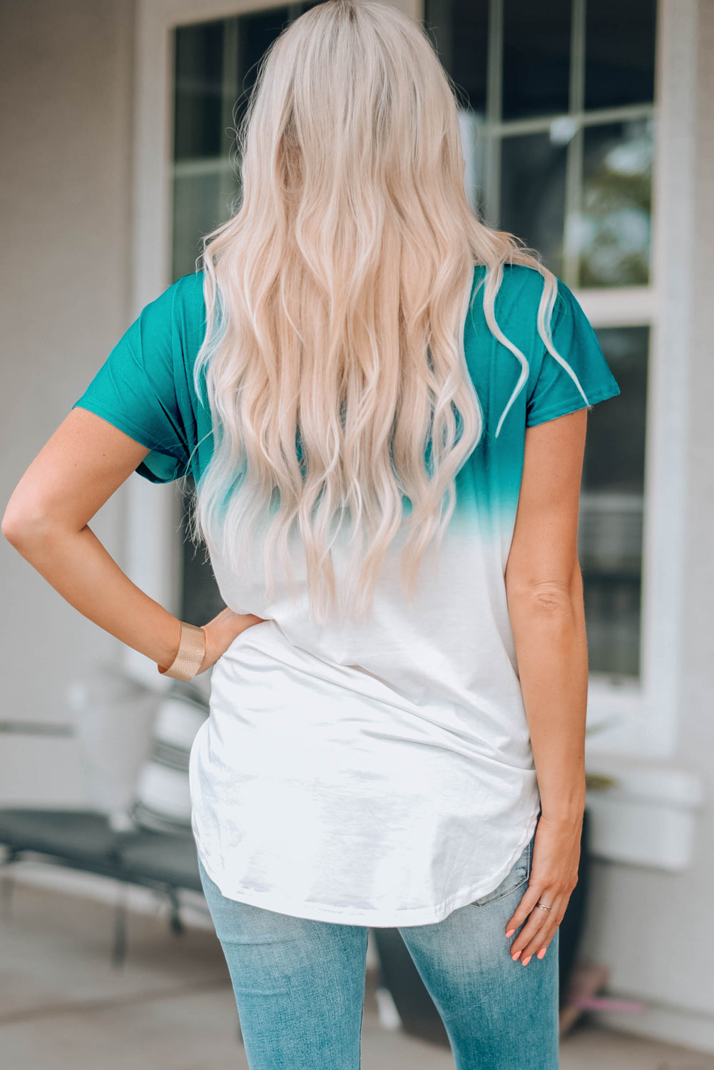 Ombre Color Block Shirt