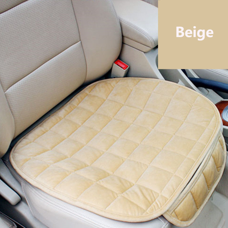 1pc Or 2pcs Or 3pcs Plush Plaid Thicken Warm Car Seat Cushion Pad Car Seat Protector Car Front Rear Seat Covers For Car SUV Truck Car Accessories