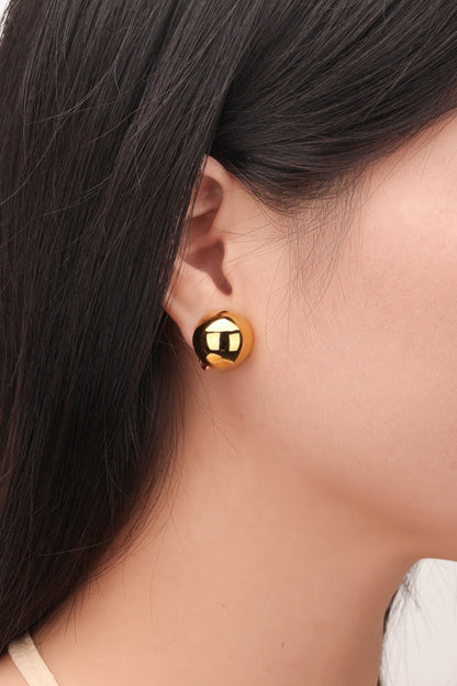 18K Gold Plated Ball Stud Earrings