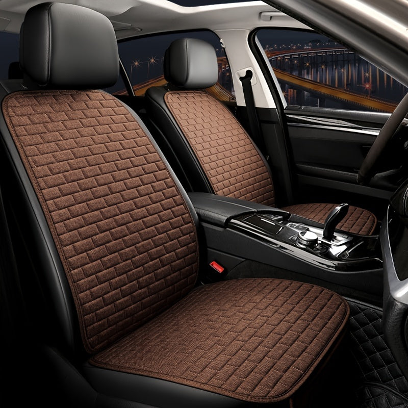 Upgrade Your Car Seat with a Luxurious Flax Linen Car Seat Cover - Universal Size!