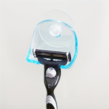 Stylish and Convenient Shaver and Toothbrush Holder with Suction Cup for Bathroom Wall