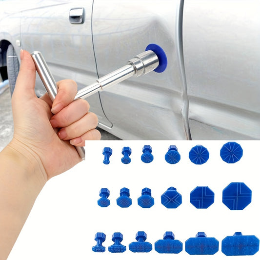 Upgrade Your Car Repair Tool Kit with Our Car Dent Repair Puller & 18pcs Plastic Glue Tabs!