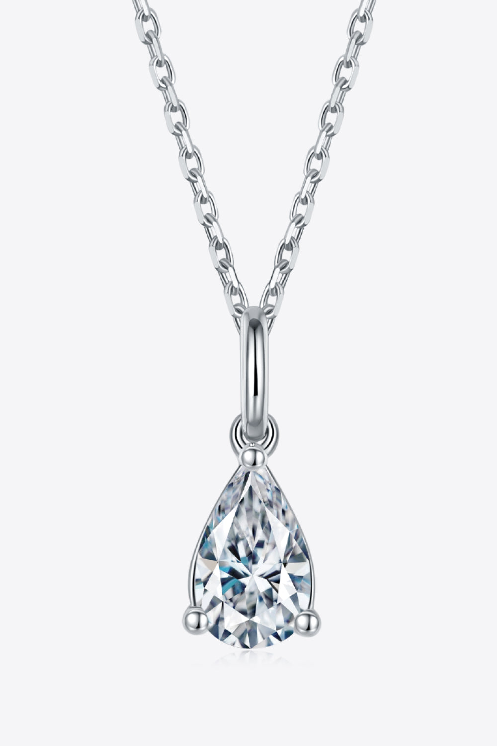 Collier en argent sterling 925 moissanite 1 carat