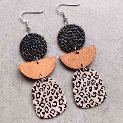 Boucles d'oreilles pendantes de forme géométrique