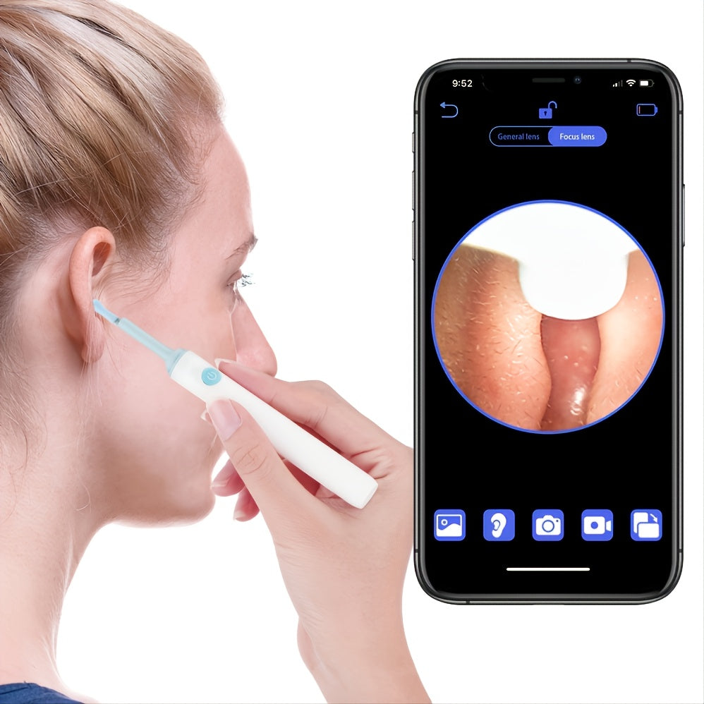 Wireless Ear Cleaning Kit with 6 LED Lights and Camera - Effectively Removes Ear Wax and Debris for Clearer Hearing and Vision