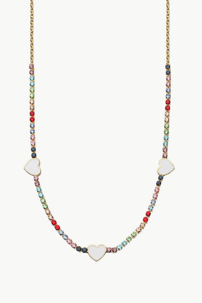 Collier coeur en cristal