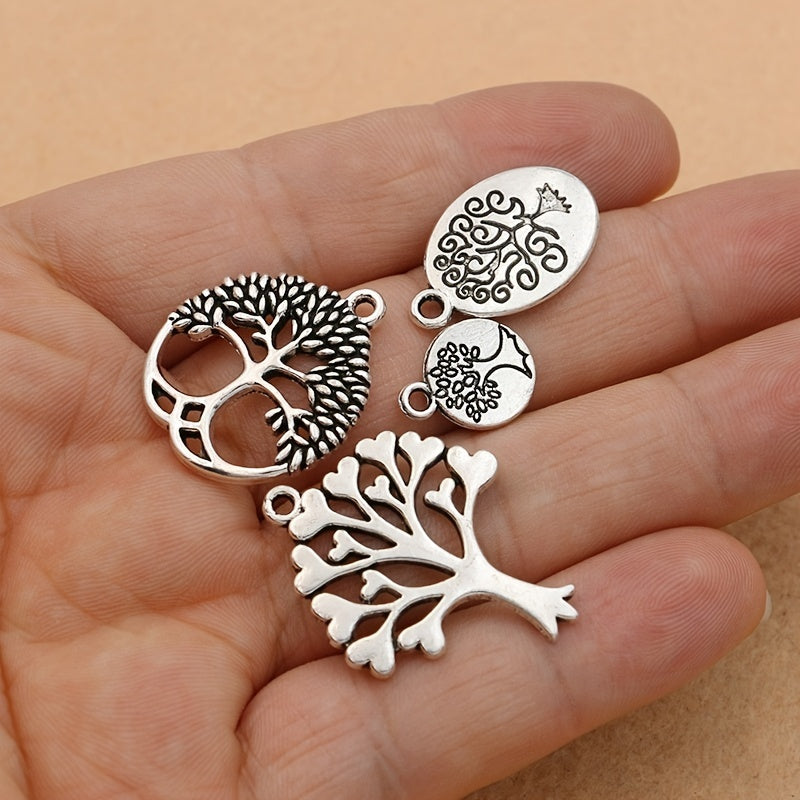 10Pcs Tree of Life Charm Pendants - Perfect for DIY Jewelry Making!