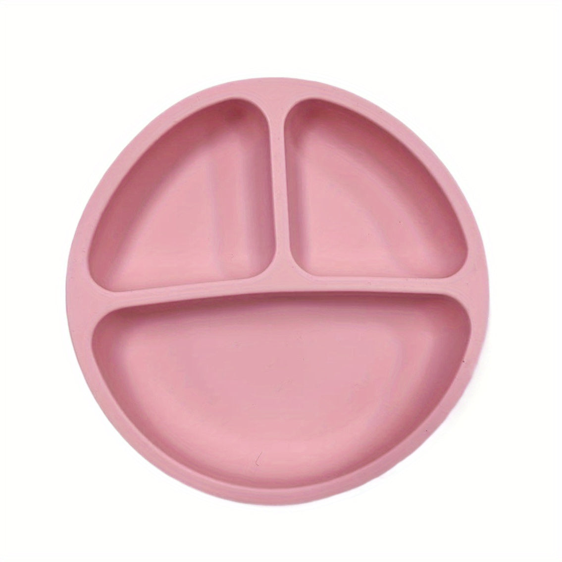 Suction Plates For Babies & Toddlers,100% Silicone Plates Stay Put With Suction Feature, Divided Design, Microwave & Dishwasher Safe