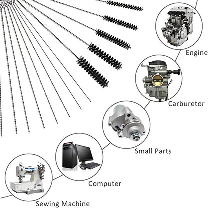 28pcs  Carburetor Carbon Dirt Jet Remove Cleaner,Stainless Steel Aluminum Box Needle, Carburetor Adjustment Cleaning Tool Combination