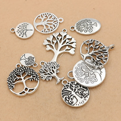 10Pcs Tree of Life Charm Pendants - Perfect for DIY Jewelry Making!