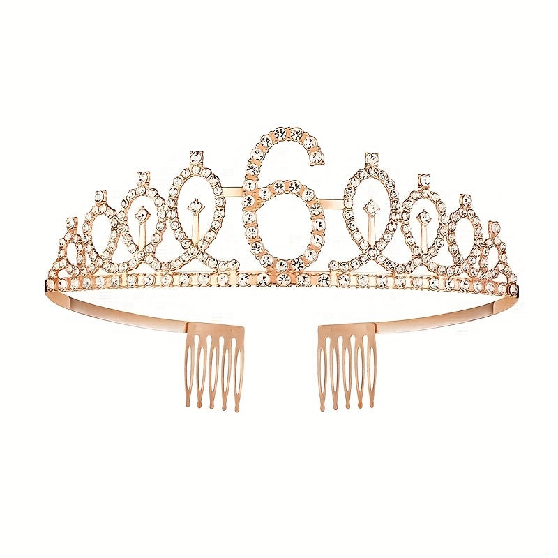 1 pièce, couronne d'anniversaire du 3e au 18e anniversaire, couronne de cristal, décoration d'anniversaire, fournitures de fête de joyeux anniversaire, décoration d'anniversaire, décoration de fête, fournitures de fête 