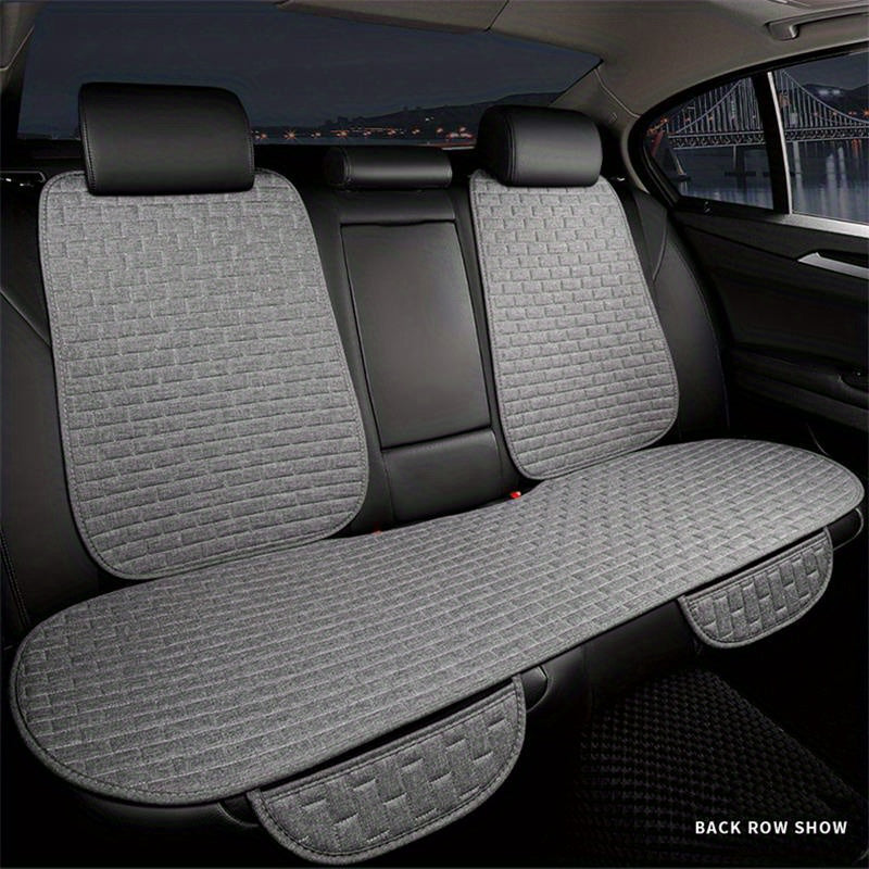 Upgrade Your Car Interior with this Universal Rear Seat Cover & Cushion Pad - Includes Backrest & Headrest Cover!