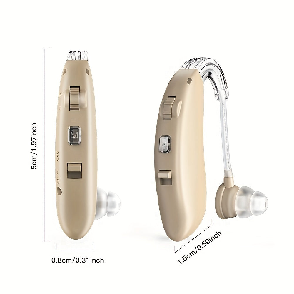 Type-C Rechargeable Hearing Aid with Multimode Comfort, Intelligent Noise Reduction & BTE Style