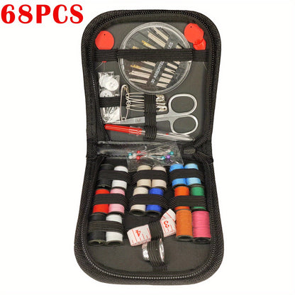 68/98/130pcs Sewing Kit: Portable Sewing Supplies for Home, Traveler, Beginner & Emergency - Includes Thread, Scissors, Needles & More!