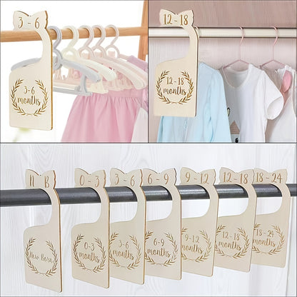 7-Pack Baby Clothes Organizer: Wardrobe Size & Age Divider for Newborn to 18-24 Months - White