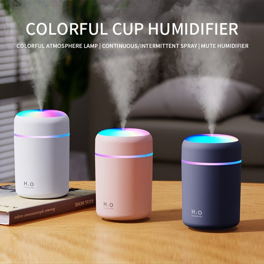 300ml USB Mini Air Humidifier: Aromatherapy Diffuser for Home & Car with USB Mist Sprayer