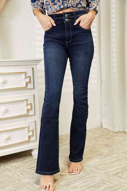 Kancan Jean bootcut taille haute taille large pleine taille