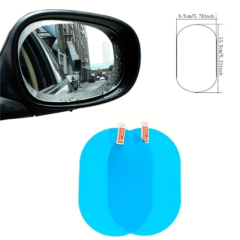 2pcs Car Rainproof Mirror Protectors: Keep Your Rearview Mirror Clear & Protected from Fog & Water!