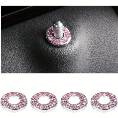 Sparkle Up Your Car Interior with Bling Inner Door Lock Cover Stickers!