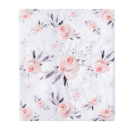 Couette de berceau de bébé, couverture de bébé pour tout-petits pour garçons et filles, couette douce toutes saisons, couverture de literie de pépinière de fleurs 