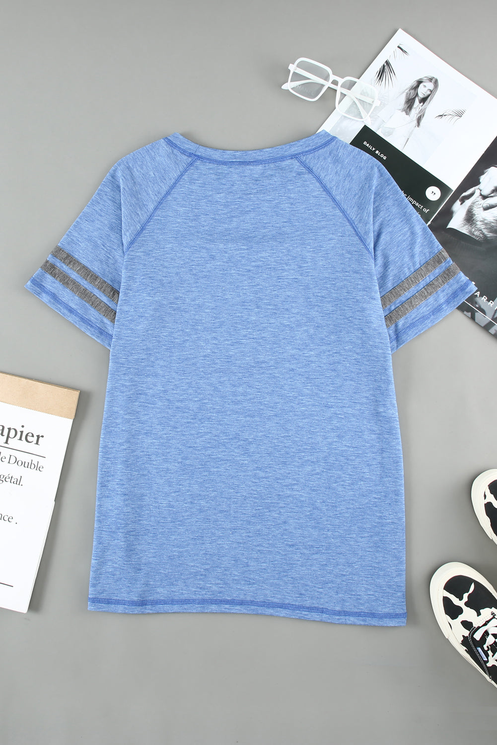 Two-Tone Round Neck Tee