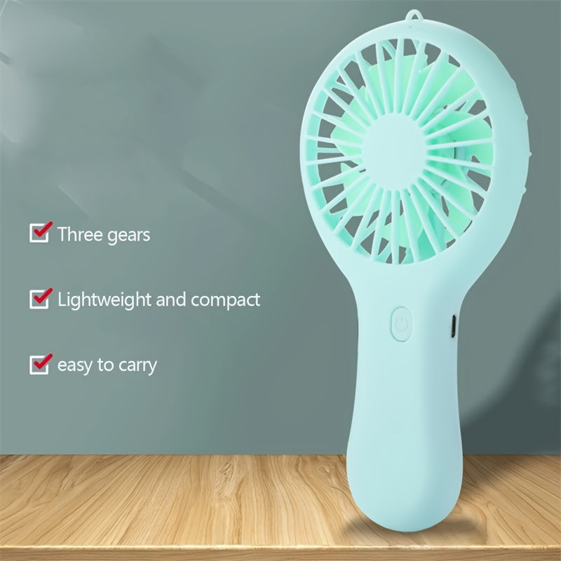 Stay Cool On-The-Go: 1pc Mini Handheld Fan with USB Charging – Perfect for Home, Office, Travel & Outdoor Use!