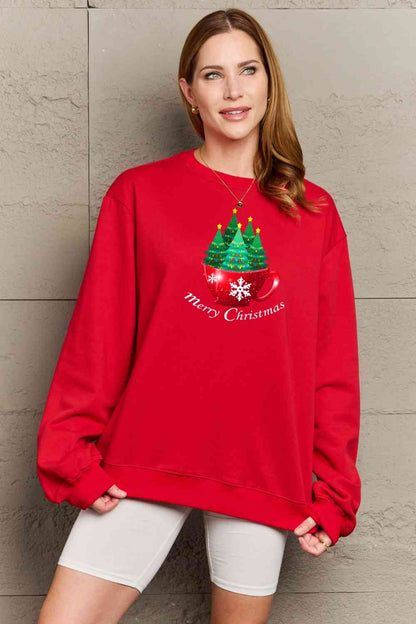 Simply Love Full Size MERRY CHRISTMAS Graphic Sweatshirt