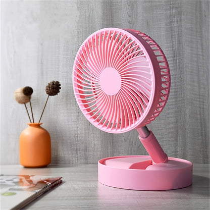 USB Rechargeable Small Fan 8 Inch Folding Telescopic Portable Electric Fan Super Long Battery Life Outdoor Camping Desktop Fan