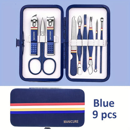 Stainless Steel Manicure Set with Toe and Finger Nail Clippers, Files, and Cutter - Perfect for Men and Women - Personal Care Tool for a Professional Look