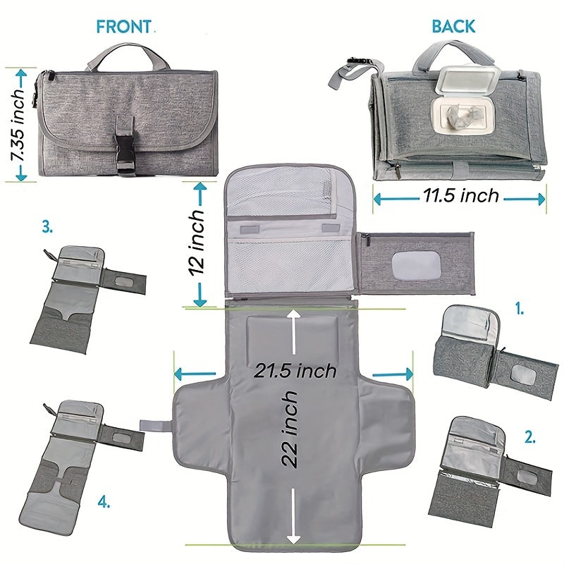 Waterproof Changing Pad Portable Diaper Changing Pad, Waterproof Foldable Baby Changing Mat