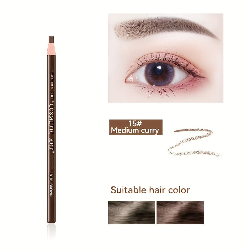 Sweat and Smudge-Proof Tear-Off Eyebrow Pencil - Natural Color Rendering and Easy to Use