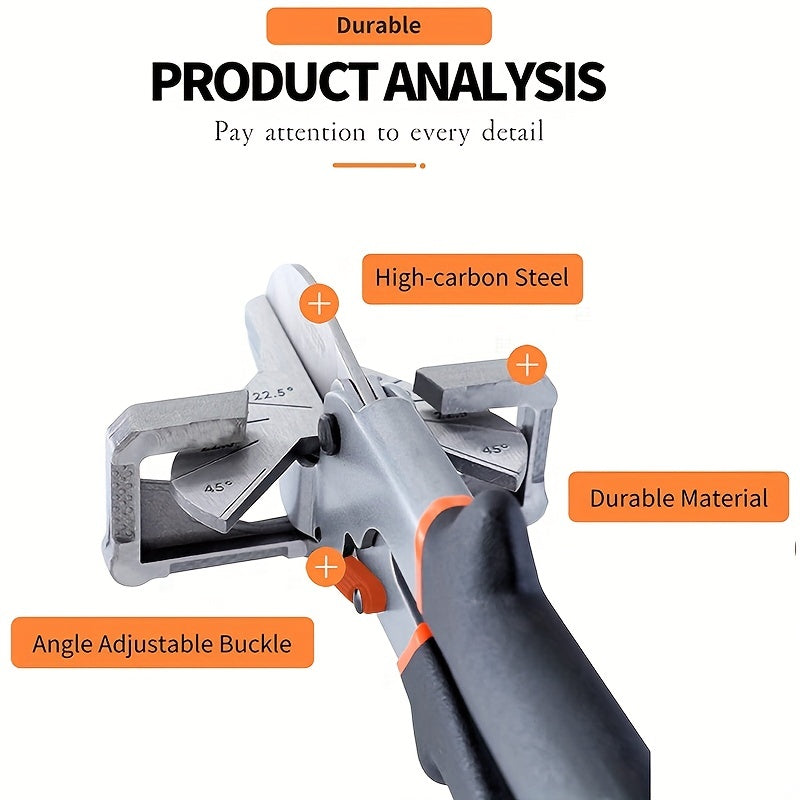 Upgrade Your Crafts with this Sharp Multi-Angle Miter Scissors - Adjustable from 45 to 135 Degrees with Safety Lock & 1 Blade!